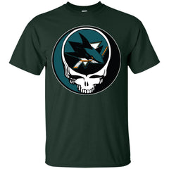 San Jose Sharks Grateful Dead Steal Your Face Hockey Nhl Shirts Men Cotton T-Shirt Men Cotton T-Shirt - parenttees