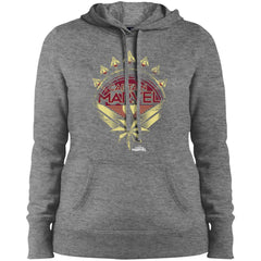 Captain Marvel Yellow Red Plane Flight Logo Women Hooded Sweatshirt Women Hooded Sweatshirt - parenttees