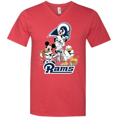 Nfl – Los Angeles Rams Donald Duck Goofy Mickey Mouse Super Bowl 2019 Football Men V-Neck T-Shirt Men V-Neck T-Shirt - parenttees