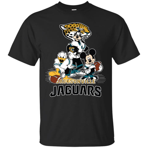 Mickey Mouse Jacksonville Jaguar American Football Nfl Sports Shirt Men Cotton T-Shirt Black / S Men Cotton T-Shirt - parenttees