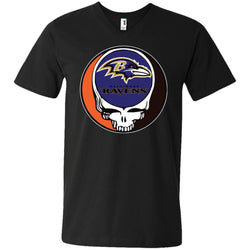 Baltimore Ravens Grateful Dead Steal Your Face Football Nfl Shirts Men V-Neck T-Shirt