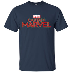 Marvel Captain Marvel Movie Logo Red Men Cotton T-Shirt Men Cotton T-Shirt - parenttees