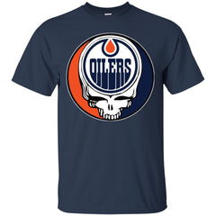 Edmonton Oilers Grateful Dead Steal Your Face Hockey Nhl Shirts Men Cotton T-Shirt Men Cotton T-Shirt - parenttees