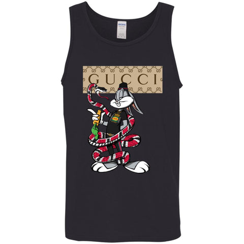 Gucci Rabbit Snake Gift Birthday T-shirt Men Cotton Tank Black / X-Small Men Cotton Tank - parenttees