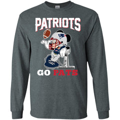 Go Pats - New England Patriots Super Bowl 2019 Mickey Mouse Football Nfl Men Long Sleeve Shirt Men Long Sleeve Shirt - parenttees