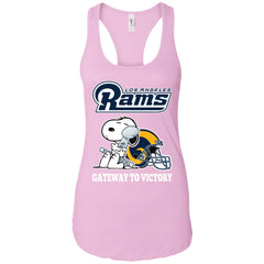 Los Angeles Rams Gateway To Victory Super Bowl 2019 Snoopy Football Nfl Women Tank Top Women Tank Top - parenttees