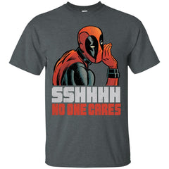 Marvel Deadpool Shhh No One Cares Whisper Men Cotton T-Shirt Men Cotton T-Shirt - parenttees