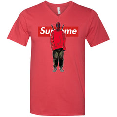 Supreme Deadpool Hiphop T-shirt Men V-Neck T-Shirt Men V-Neck T-Shirt - parenttees