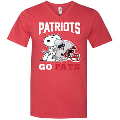 Go Pats - New England Patriots Super Bowl 2019 Snoopy Football Nfl Men V-Neck T-Shirt Men V-Neck T-Shirt - parenttees