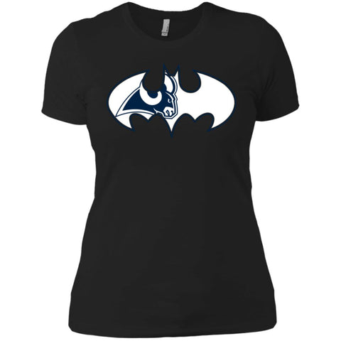 We Are The Los Angeles Rams Batman Nfl Mashup Women Cotton T-Shirt Black / X-Small Women Cotton T-Shirt - parenttees