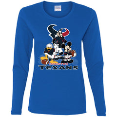 Mickey Mouse Houston Texans American Football Nfl Sports Shirt Women Long Sleeve Shirt Women Long Sleeve Shirt - parenttees