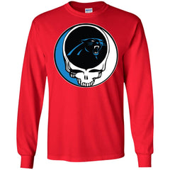 Carolina Panthers Grateful Dead Steal Your Face Football Nfl Shirts Men Long Sleeve Shirt Men Long Sleeve Shirt - parenttees