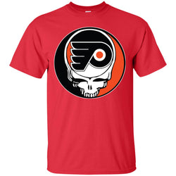 Philadelphia Flyers Grateful Dead Steal Your Face Hockey Nhl Shirts Men Cotton T-Shirt