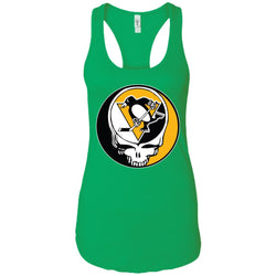 Pittsburgh Penguins Grateful Dead Steal Your Face Hockey Nhl Shirts Women Tank Top