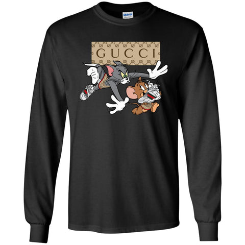 Gucci Tom And Jerry Cartoon T-shirt Men Long Sleeve Shirt Black / S Men Long Sleeve Shirt - parenttees