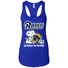 Los Angeles Rams Gateway To Victory Super Bowl 2019 Snoopy Football Nfl Women Tank Top Women Tank Top - parenttees