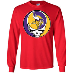 Minnesota Vikings Grateful Dead Steal Your Face Football Nfl Shirts Men Long Sleeve Shirt Men Long Sleeve Shirt - parenttees