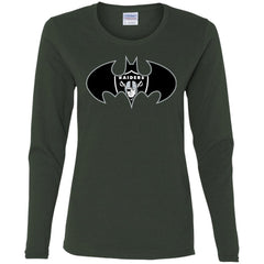 We Are The Oakland Raiders Batman Nfl Mashup Women Long Sleeve Shirt Women Long Sleeve Shirt - parenttees