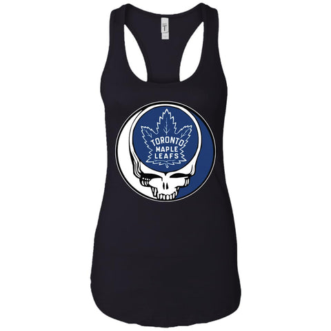 Toronto Maple Leafs Grateful Dead Steal Your Face Hockey Nhl Shirts Women Tank Top Black / X-Small Women Tank Top - parenttees