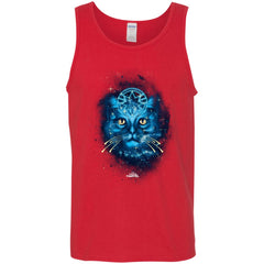 Captain Marvel Goose Blue Galaxy Portrait Men Cotton Tank Men Cotton Tank - parenttees