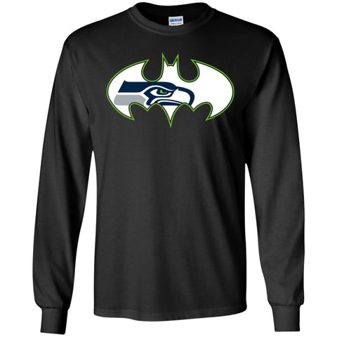 We Are The Seattle Seahawks Batman Nfl Mashup Men Long Sleeve Shirt Black / S Men Long Sleeve Shirt - parenttees