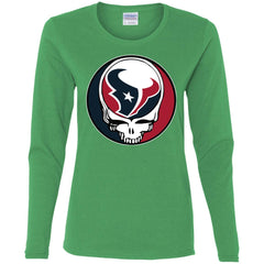 Houston Texans Grateful Dead Steal Your Face Football Nfl Shirts Women Long Sleeve Shirt Women Long Sleeve Shirt - parenttees