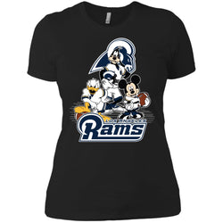 Mickey Mouse Los Angeles Rams American Football Nfl Sports Shirt Women Cotton T-Shirt