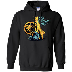 Captain Marvel Symbol Goose Fly High Pullover Hoodie Sweatshirt