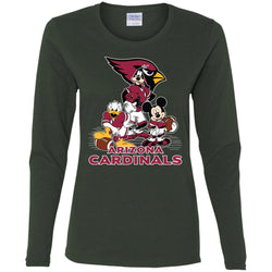 Mickey Mouse Arizona Cardinals American Football Nfl Sports Shirt Women Long Sleeve Shirt