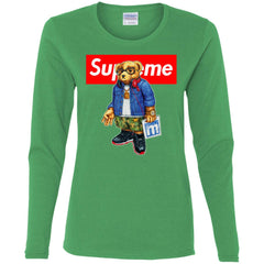 Supreme Bear Style Music T-shirt Women Long Sleeve Shirt Women Long Sleeve Shirt - parenttees