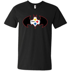 We Are The Pittsburgh Steelers Batman Nfl Mashup Men V-Neck T-Shirt Men V-Neck T-Shirt - parenttees