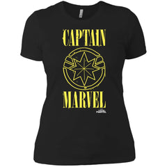 Captain Marvel Yellow Paint Drip Logo Women Cotton T-Shirt Women Cotton T-Shirt - parenttees