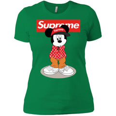 Supreme Mickey Mouse T-shirt Women Cotton T-Shirt Women Cotton T-Shirt - parenttees