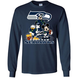 Mickey Mouse Seattle Seahawks American Football Nfl Sports Shirt Men Long Sleeve Shirt