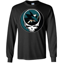 San Jose Sharks Grateful Dead Steal Your Face Hockey Nhl Shirts Men Long Sleeve Shirt