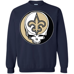 New Orleans Saints Grateful Dead Steal Your Face Football Nfl Shirts Crewneck Pullover Sweatshirt