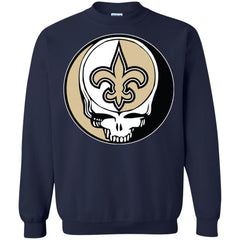 New Orleans Saints Grateful Dead Steal Your Face Football Nfl Shirts Crewneck Pullover Sweatshirt Crewneck Pullover Sweatshirt - parenttees