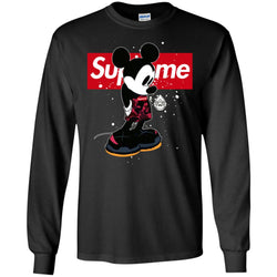 Supreme Mickey Babe Cute Love T-shirt Men Long Sleeve Shirt