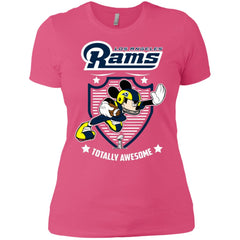 Nfl – Los Angeles Rams Totally Awesome Mickey Mouse Super Bowl 2019 Football Women Cotton T-Shirt Women Cotton T-Shirt - parenttees