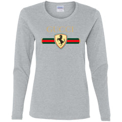 Gucci Ferrari T-shirt Women Long Sleeve Shirt Women Long Sleeve Shirt - parenttees