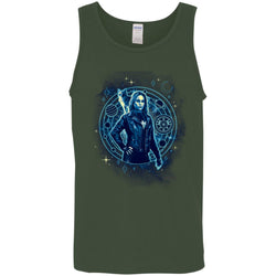 Captain Marvel Goose Geometric Circle Space Men Cotton Tank