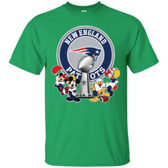 New England Patriots Super Bowl 2019 Mickey Minnie Mouse Donald Daisy Duck Football Nfl Men Cotton T-Shirt Men Cotton T-Shirt - parenttees