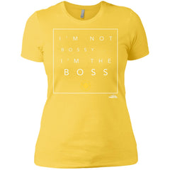 Captain Marvel Not Bossy I'm The Boss Women Cotton T-Shirt Women Cotton T-Shirt - parenttees