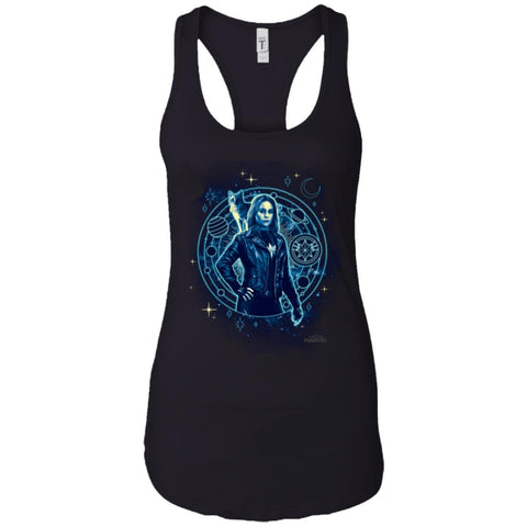 Captain Marvel Goose Geometric Circle Space Women Tank Top Black / X-Small Women Tank Top - parenttees