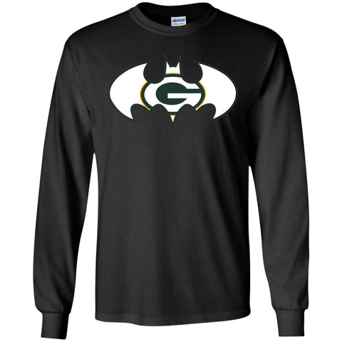 We Are The Green Bay Packers Batman Nfl Mashup Men Long Sleeve Shirt Black / S Men Long Sleeve Shirt - parenttees