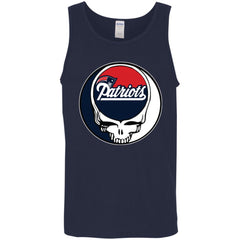 New England Patriots Grateful Dead Steal Your Face Football Nfl Shirts Men Cotton Tank Men Cotton Tank - parenttees