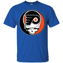 Philadelphia Flyers Grateful Dead Steal Your Face Hockey Nhl Shirts Men Cotton T-Shirt Men Cotton T-Shirt - parenttees