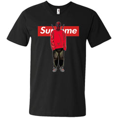 Supreme Deadpool Hiphop T-shirt Men V-Neck T-Shirt Men V-Neck T-Shirt - parenttees