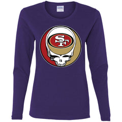 San Francisco 49ers Grateful Dead Steal Your Face Football Nfl Shirts Women Long Sleeve Shirt Women Long Sleeve Shirt - parenttees