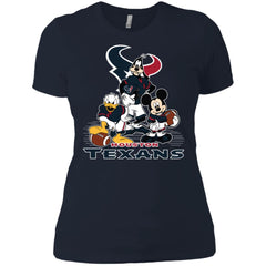 Mickey Mouse Houston Texans American Football Nfl Sports Shirt Women Cotton T-Shirt Women Cotton T-Shirt - parenttees